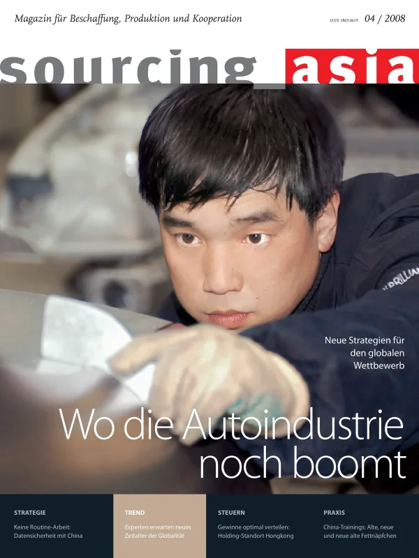 Sourcing Asia 2008/04 _Magazin für Beschaffung, Produktion und Kooperation